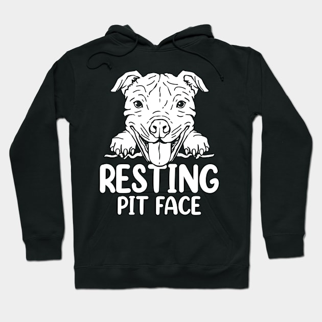 Resting Pit Face - Pitbull Hoodie by AngelBeez29